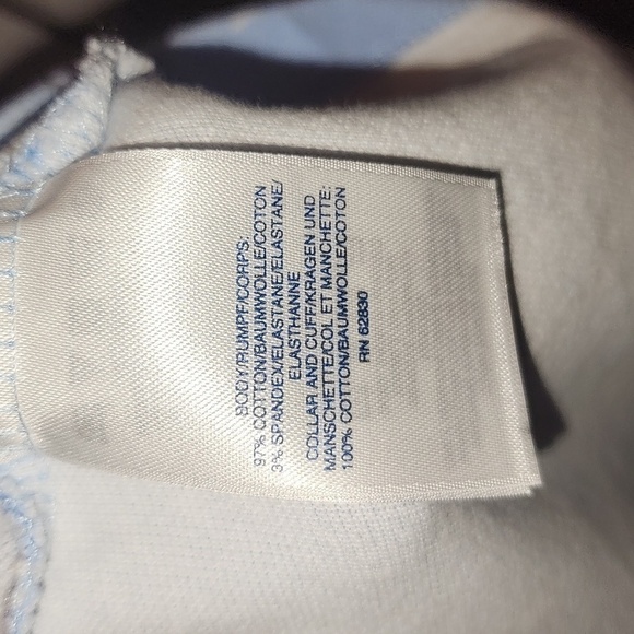 Land's End Size Medium Light Blue Short sleeve Polo Dress Nautical Print - Picture 8 of 8